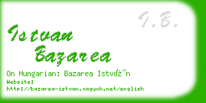 istvan bazarea business card